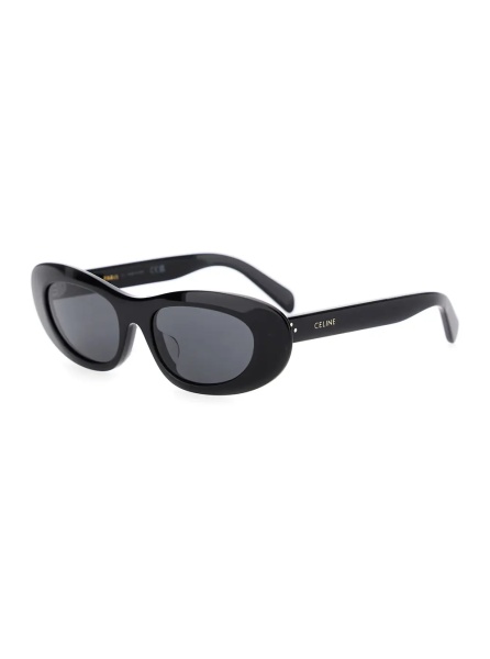 Ochelari Black Sunglasses with Dark Lenses and Logo on the Arms in Acetate Woman