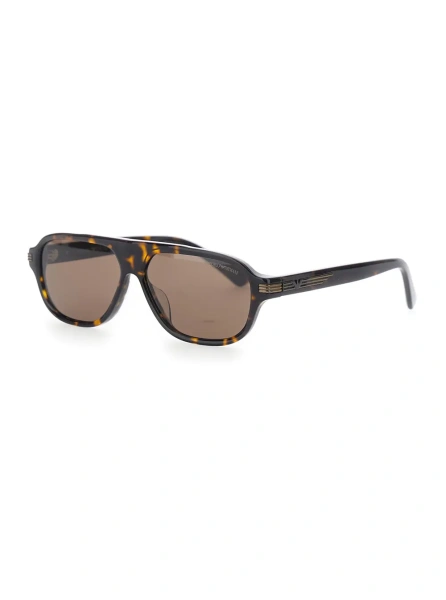 Ochelari Brown sunglasses with oval lenses and logo on the temple in acetate for men