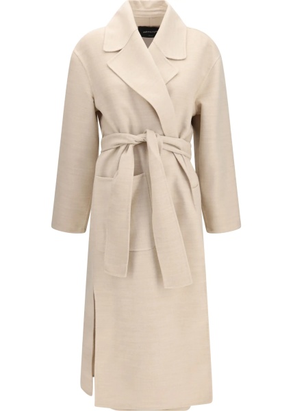 Paltoane Belted double wool Coat