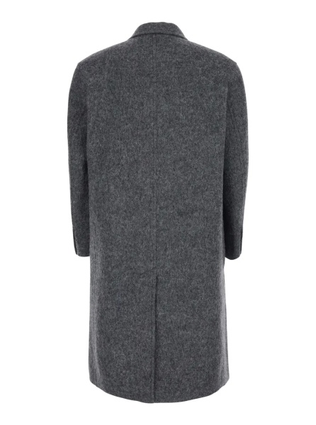 Paltoane HAIRY PEAKED LAPEL DOUBLE COAT with notched revers and long sleeves. Made of wool, nylon, polyester, and alpaca. Color gray. Men.