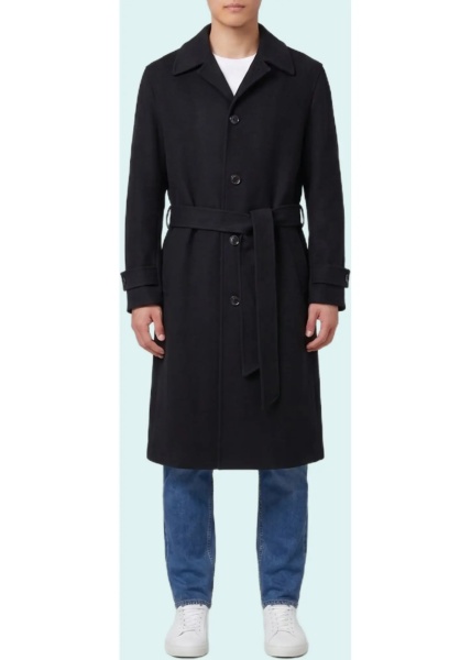 Paltoane Single-Breasted Virgin Wool And Cashmere Coat