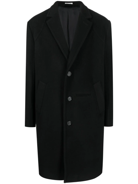 Palton Alexander McQueen negru din casmir si lana