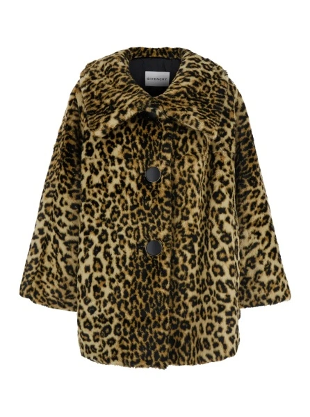 Palton Givenchy maro din blana ecologica