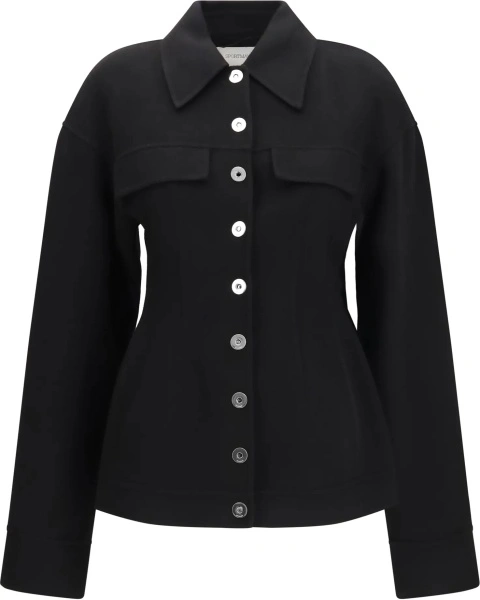 Palton Max Mara negru din lana virgina