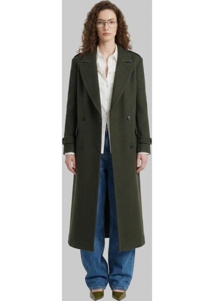 Palton Military Double-Breasted Coat