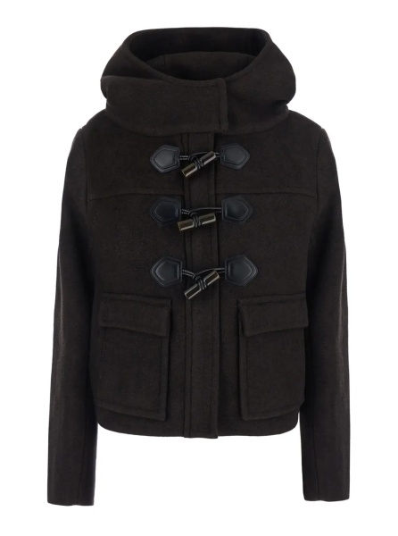 Palton Peacoat Wool Mini Duffle Coat Brown