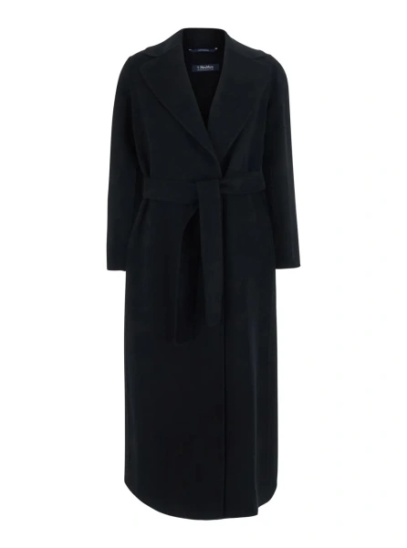 Palton 'S MAXMARA negru din lana 'Poldo'