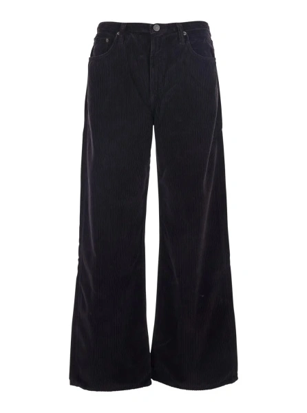 Pantaloni AGOLDE maro din catifea reiata