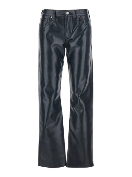Pantaloni AGOLDE negri din piele