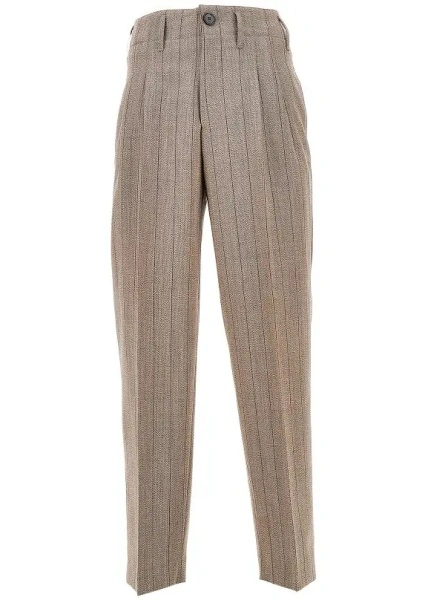 Pantaloni AMI Paris maro din lana