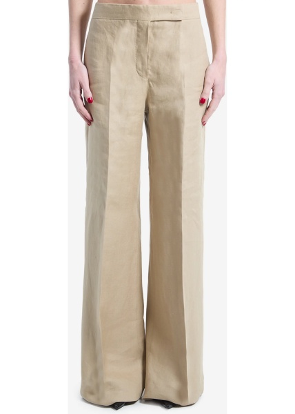 Pantaloni Big Pants In Linen Natté