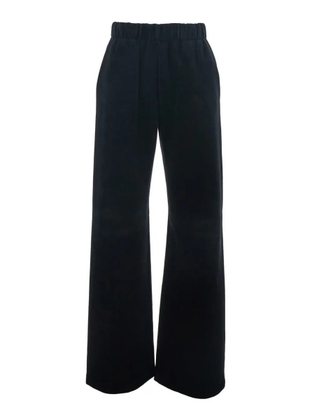 Pantaloni Black Jogger Pants with Elastic Waistband in Cotton Blend Man