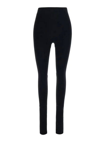 Pantaloni Black leggings with cut-out detail in stretch Tech Fabric for women