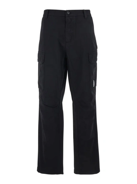 Pantaloni C.P. Company negri din bumbac