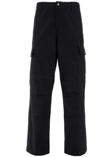 Pantaloni Carhartt negri din bumbac ripstop
