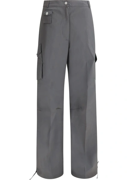 Pantaloni casual Ganni multicolor din bumbac