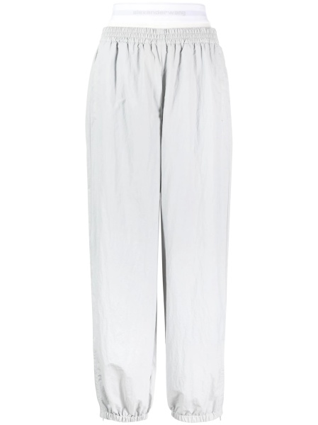 Pantaloni de trening Alexander Wang gri din nylon