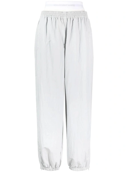 Pantaloni de trening Alexander Wang gri din nylon