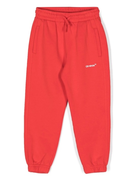 Pantaloni de trening Off-White rosii din bumbac
