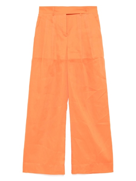 Pantaloni drepti Alberta Ferretti portocalii