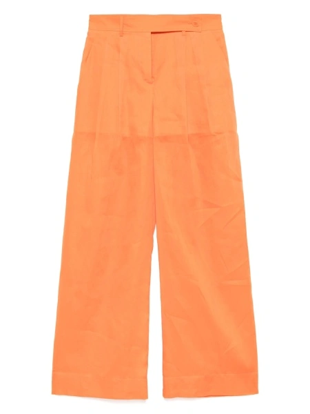 Pantaloni drepti Alberta Ferretti portocalii