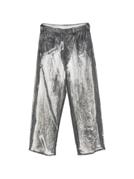 Pantaloni drepti Diesel gri
