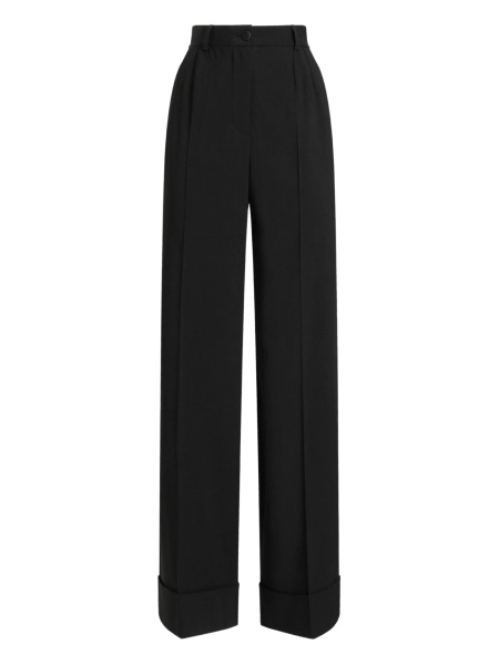 Pantaloni drepti Dolce & Gabbana negri
