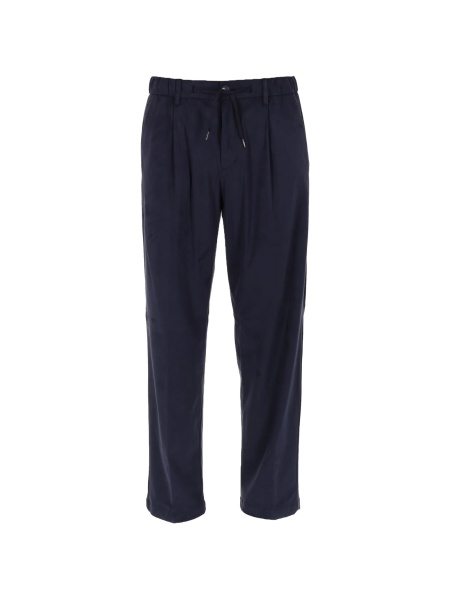 Pantaloni drepti Herno albastri din polyester si elastan