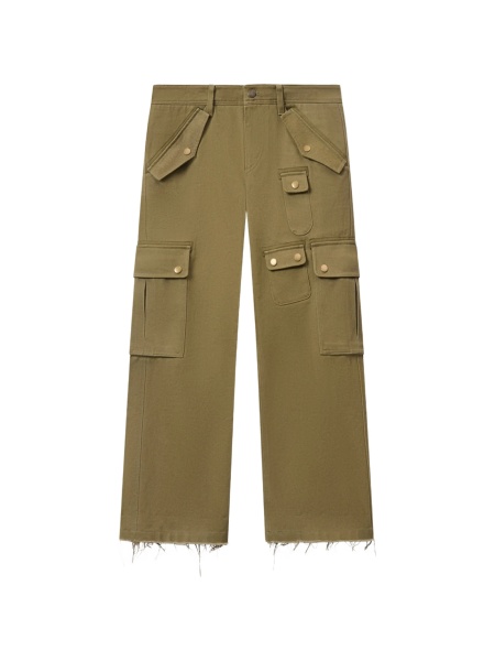 Pantaloni drepti Isabel Marant verzi