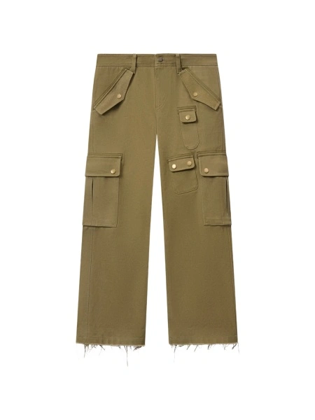 Pantaloni drepti Isabel Marant verzi