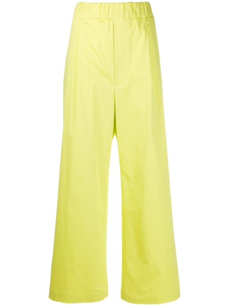 Pantaloni drepti JEJIA galbeni din elastan si bumbac