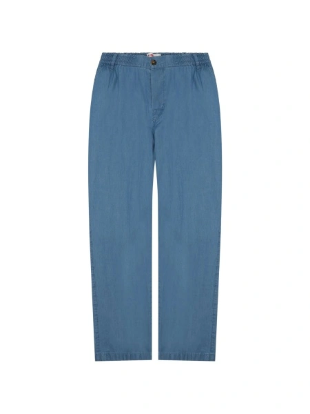 Pantaloni drepti Mc2 Saint Barth albastri