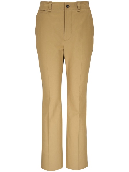 Pantaloni drepti Saint Laurent neutri din bumbac