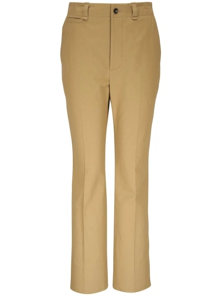Pantaloni drepti Saint Laurent neutri din bumbac