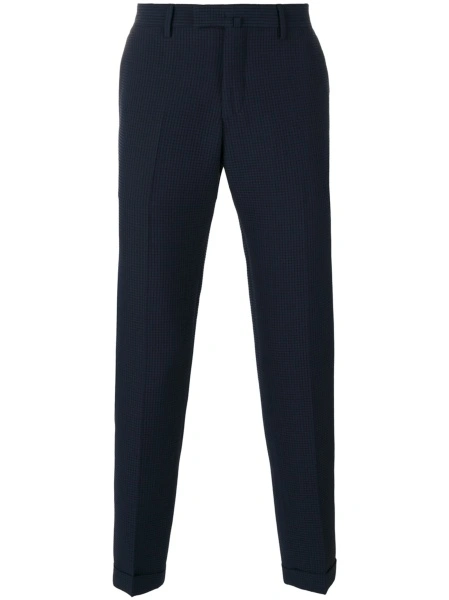 Pantaloni eleganti Briglia albastri din spandex/elastan si lana