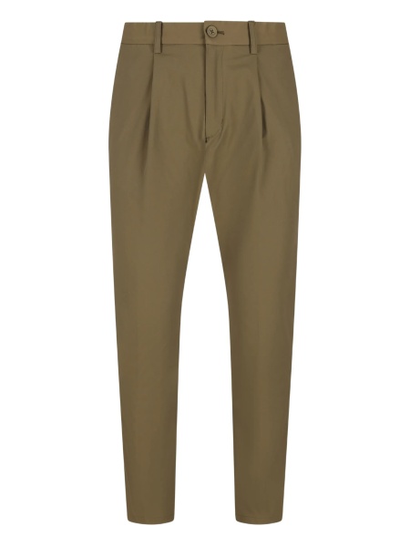 Pantaloni eleganti Herno verzi din polyester