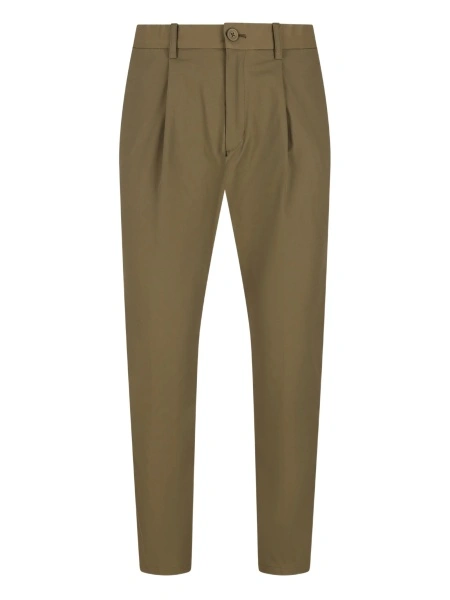Pantaloni eleganti Herno verzi din polyester