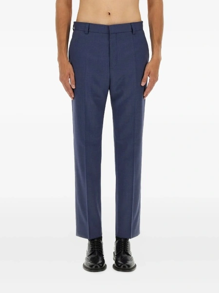 Pantaloni eleganti Hugo Boss albastri