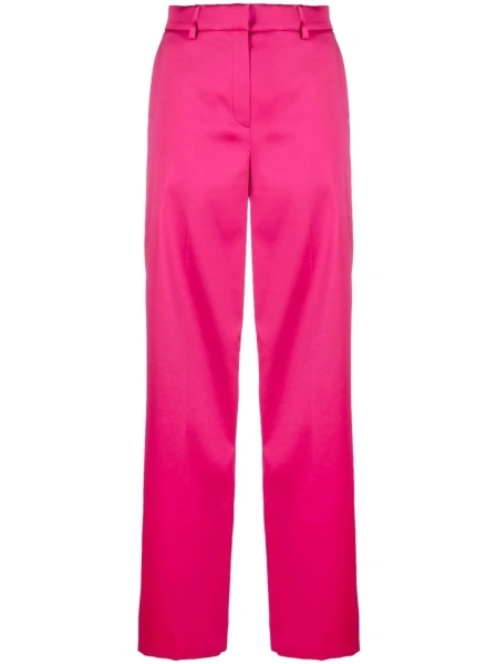 Pantaloni eleganti Magda Butrym roz din spandex/elastan si polyester