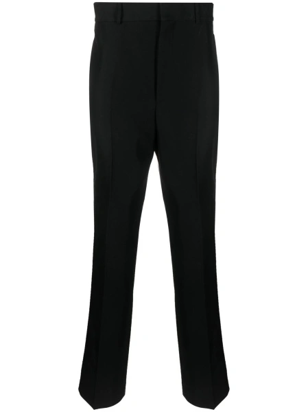 Pantaloni eleganti Palm Angels negri din bumbac si polyester