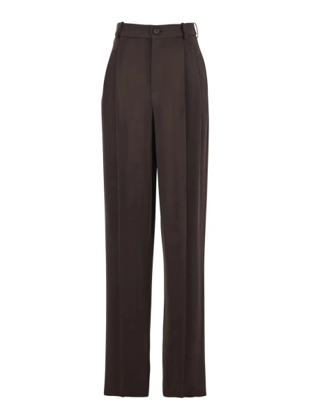 Pantaloni Elisabetta Franchi maro din vascoza