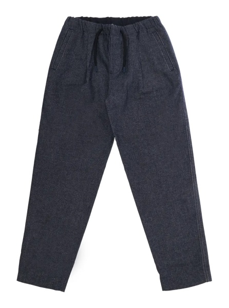 Pantaloni Emporio Armani Kids Pants with pockets and logo, in fabric, blue, boy
