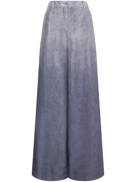 Pantaloni evazati Alberta Ferretti albastri