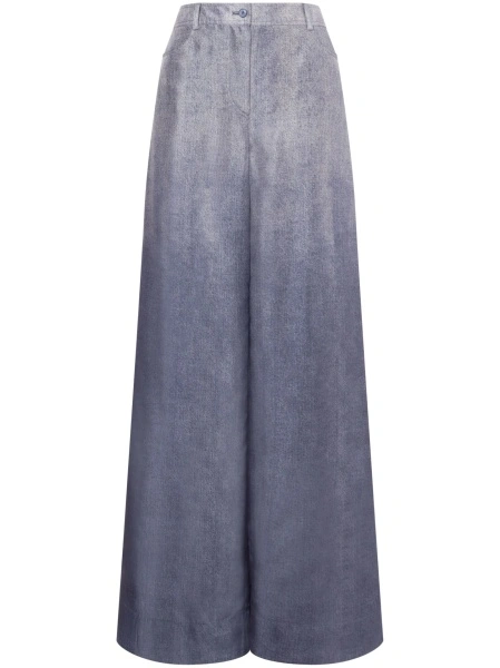 Pantaloni evazati Alberta Ferretti albastri