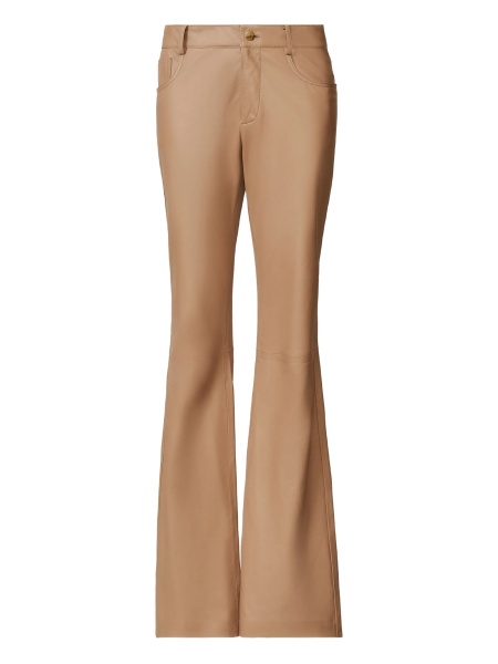 Pantaloni evazati Fabiana Filippi maro din piele