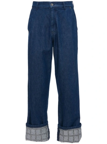 Pantaloni evazati JW Anderson albastri