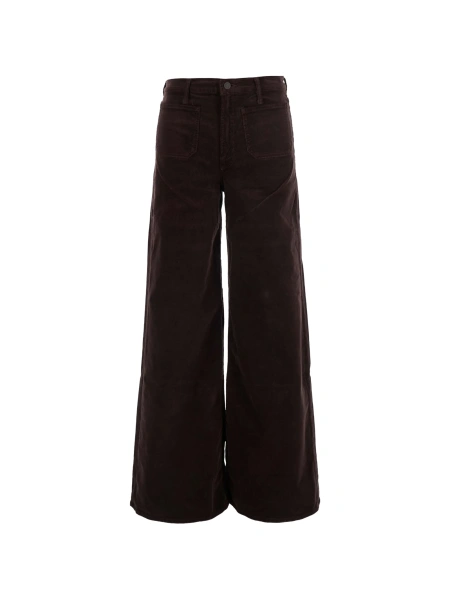 Pantaloni evazati MOTHER maro din elastan si polyester