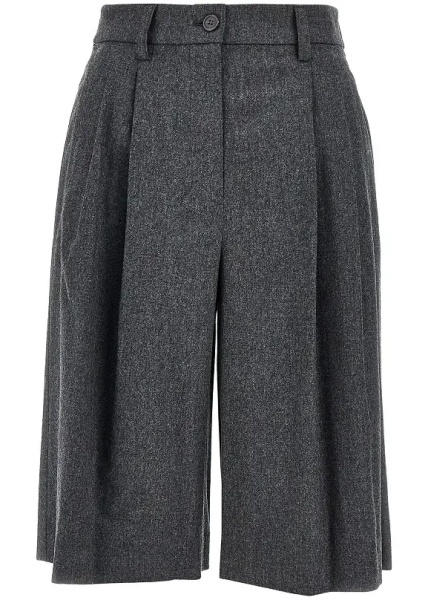 Pantaloni Flannel shorts with darts
