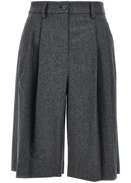 Pantaloni Flannel shorts with darts