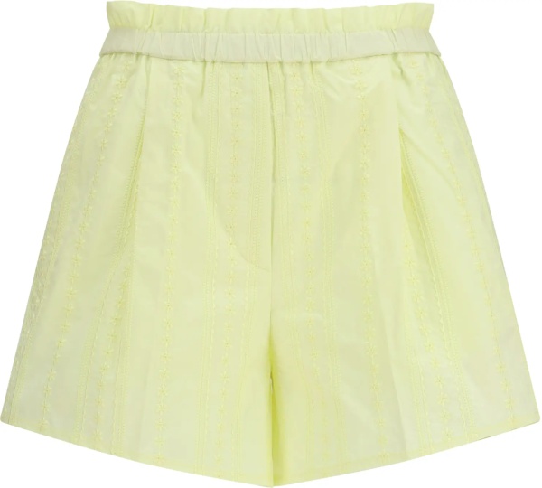 Pantaloni Les Fleurs embroidery cotton poplin Shorts